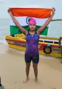 Nagpur's Blind Swimmer Ishwari Pande Makes History Crossing Palk Strait