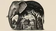 Optical Illusion: Elephant or Village? Your First Glimpse Reveals Your Hidden Personality