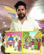 Patachitra Artists in Bengal Protest Voter Exclusion Through Traditional Scroll Art