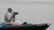PM Modi takes early morning boat ride on Ganga in Kolkata
