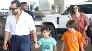 Saif Ali Khan and Kareena Kapoor Khan Spotted at Mumbai Airport with Sons