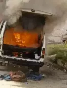 School Van Fire in Muzaffarnagar Injures Four Children and Driver