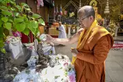 Songkran Festival Celebrated at Bodh Gaya's Mahabodhi Mahavihara