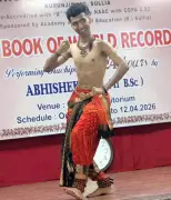 Sullia Student Sets World Record with 24-Hour Kuchipudi Dance Marathon