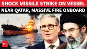 Tanker Struck By Suspected Iranian Missiles Near Qatar, Massive Fire Reported