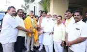 TDP Celebrates Amaravati Bill Passage with Naidu's Grand Party Office Welcome