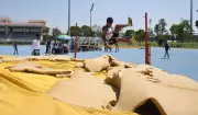 Torn High Jump Mats at KV Sports Meet in Chandigarh Endanger Young Athletes
