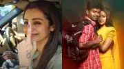 Trisha Krishnan Shows Inked Finger After Voting in Tamil Nadu Elections