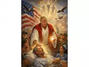 Trump Posts Image Depicting Himself as Jesus After Pope Criticism