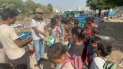 We Help Group Distributes Aid to Vikas Nagar Fire Victims' Children