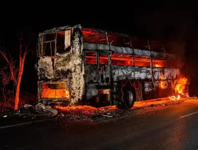 36 Passengers Escape as Bus Catches Fire in Nalgonda