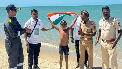 7-Year-Old Breaks Record with 29 km Swim Across Palk Strait in Under 10 Hours