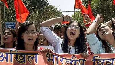 ABVP Protests at Davangere University Over Last-Minute Workshop Cancellation