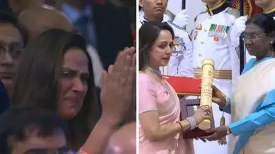 Ahana Deol Emotional as Hema Malini Receives Dharmendra's Padma Vibhushan