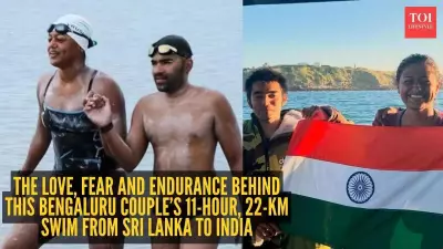 Bengaluru Couple Swims 22 km from Sri Lanka to India, Overcome Fear of Water