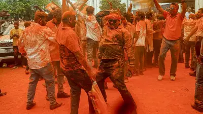 BJP Karnataka Celebrates West Bengal Win with 'Jhalmuri' Table