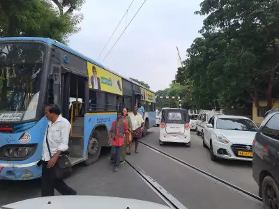 Bus Stranded on Railway Crossing Near Mysuru, Disaster Averted
