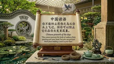 Chinese Proverb: You Cannot Prevent Birds of Sadness From Passing Overhead