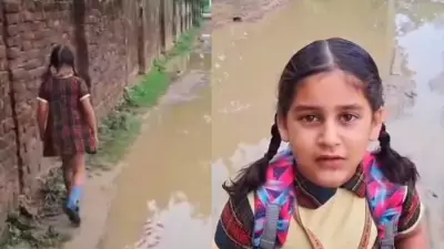 Class 1 Girl's Appeal for Road Repair Goes Viral in Lakhimpur Kheri