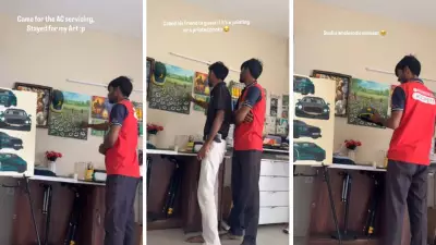 Delhi Woman Shares AC Technician's Emotional Sketch, Video Goes Viral
