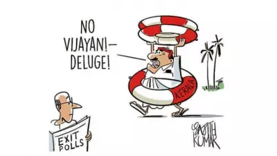 DH Cartoon Highlights Flood Crisis in Bengaluru