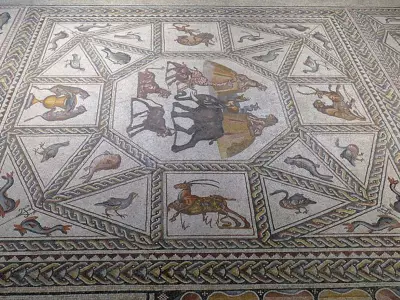 Extraordinary Roman Mosaic Discovered Beneath Road in Israeli City of Lod