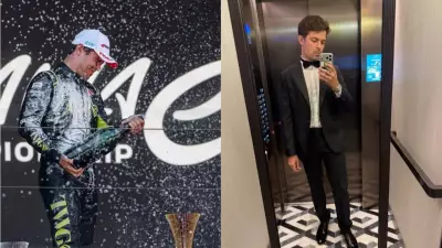 Felipe Drugovich Enjoys Champagne and Pizza During Formula E Break