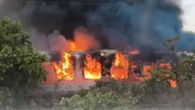 Fire on Rajdhani Express in MP averted; relief van accident injures 5
