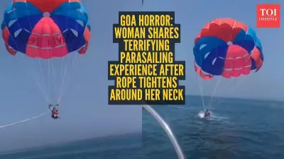 Goa Parasailing Accident: Woman's Close Call Sparks Safety Concerns
