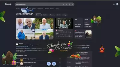 Google Celebrates Sir David Attenborough's 100th Birthday with Special Search Animation
