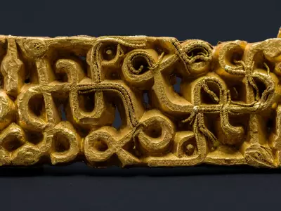 Hiker Discovers 1,500-Year-Old Gold Sword Fitting in Norway