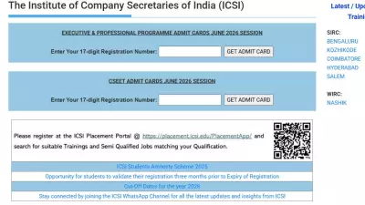 ICSI CSEET Admit Card 2026 Released at icsi.edu, Download Now