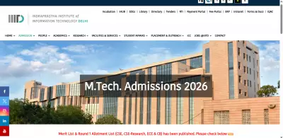 IIIT Delhi Releases M.Tech Merit List and Round 1 Seat Allotment for 2026