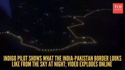 IndiGo Pilot's Rare Cockpit Video Shows Glowing India-Pakistan Border at Night