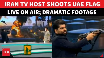 Iran TV Host Fires at UAE Flag in Live Broadcast, Stuns Middle East