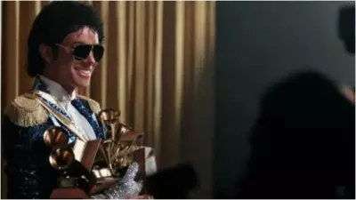 Jaafar Jackson Holds Michael Jackson's Real Grammy on 'Michael' Set