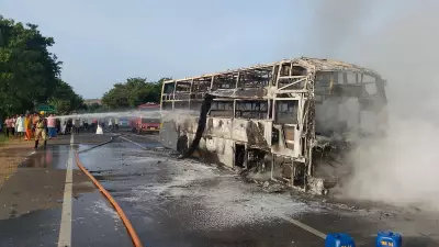 KSRTC Bus Catches Fire in Ranebennur, All Passengers Safe