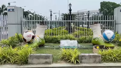 Mamata Banerjee's Football Sculpture Demolished at Kolkata's Salt Lake Stadium