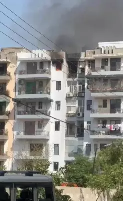 Massive Fire Breaks Out at Housing Society in Mohali, Panic Grips Residents