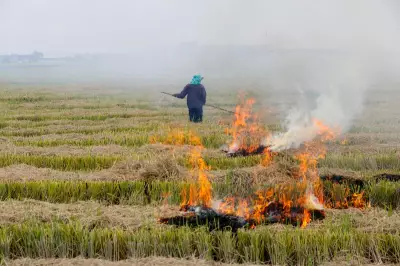 Nine FIRs Filed Against 12 Farmers for Stubble Burning in Karnal