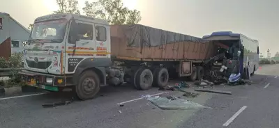 One Killed, 15 Injured as Speeding Bus Hits Truck Near Sirhind