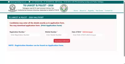 Osmania University Releases TG LAWCET 2026 Hall Tickets Today