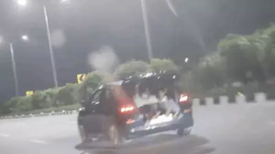 Outrage in Hyderabad as children seen travelling in car boot at high speed on ORR