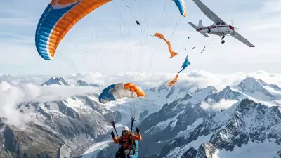 Plane Rips Through Woman's Parachute in Austrian Alps: Viral Video