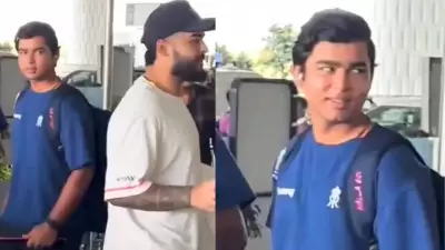 Riyan Parag and Vaibhav Sooryavanshi's Funny Airport Moment Goes Viral