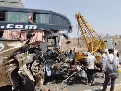 Six killed, 25 injured in two-part accident on Nashik highway