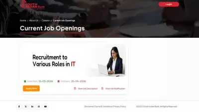 South Indian Bank IT Recruitment 2026: Apply for 16 Roles by May 25