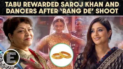 Tabu Gifted Gold Bangles to Saroj Khan After Shooting Rang De Song