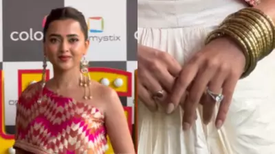 Tejasswi Prakash Shows Off Engagement Ring on Laughter Chefs 3 Sets After Desi Bling Proposal