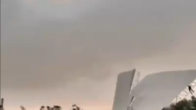 Youth Lifted 50 Feet in Air by Dust Storm Clinging to Tin Shed in UP's Bareilly